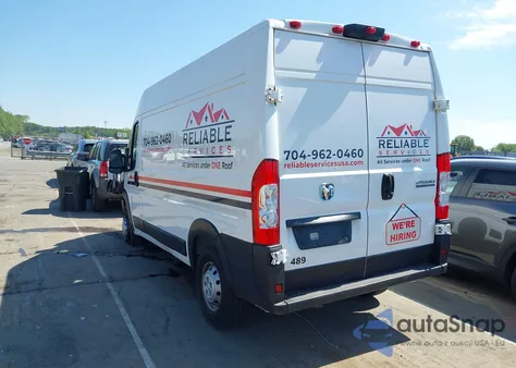 2023 Ram Promaster 2500 High Roof 136 Wb z USA, uszkodzony, nr VIN 3C6LRVCGXPE504489